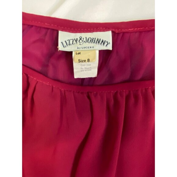 Vintage Women's Dress size 6 8 Lizzy & Johnny by Lucero drop waist 80's retro - Picture 6 of 9